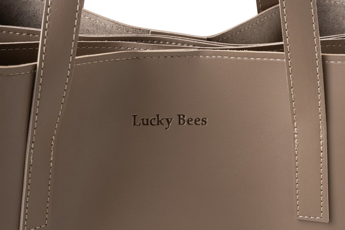 Lucky Bees Bolso Tote Visón Oscuro Lucky Bees Bolso Tote Visón Oscuro